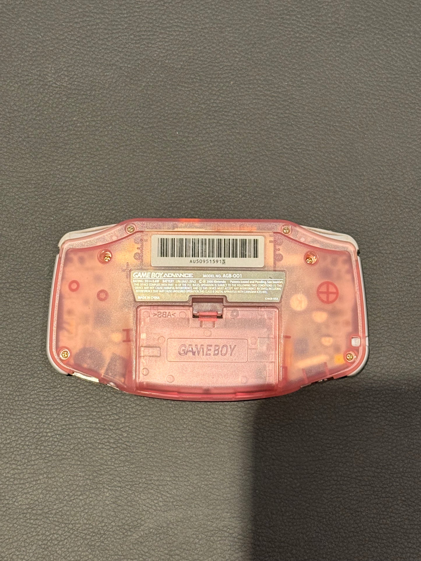 Game Boy Advance Fuchsia Pink