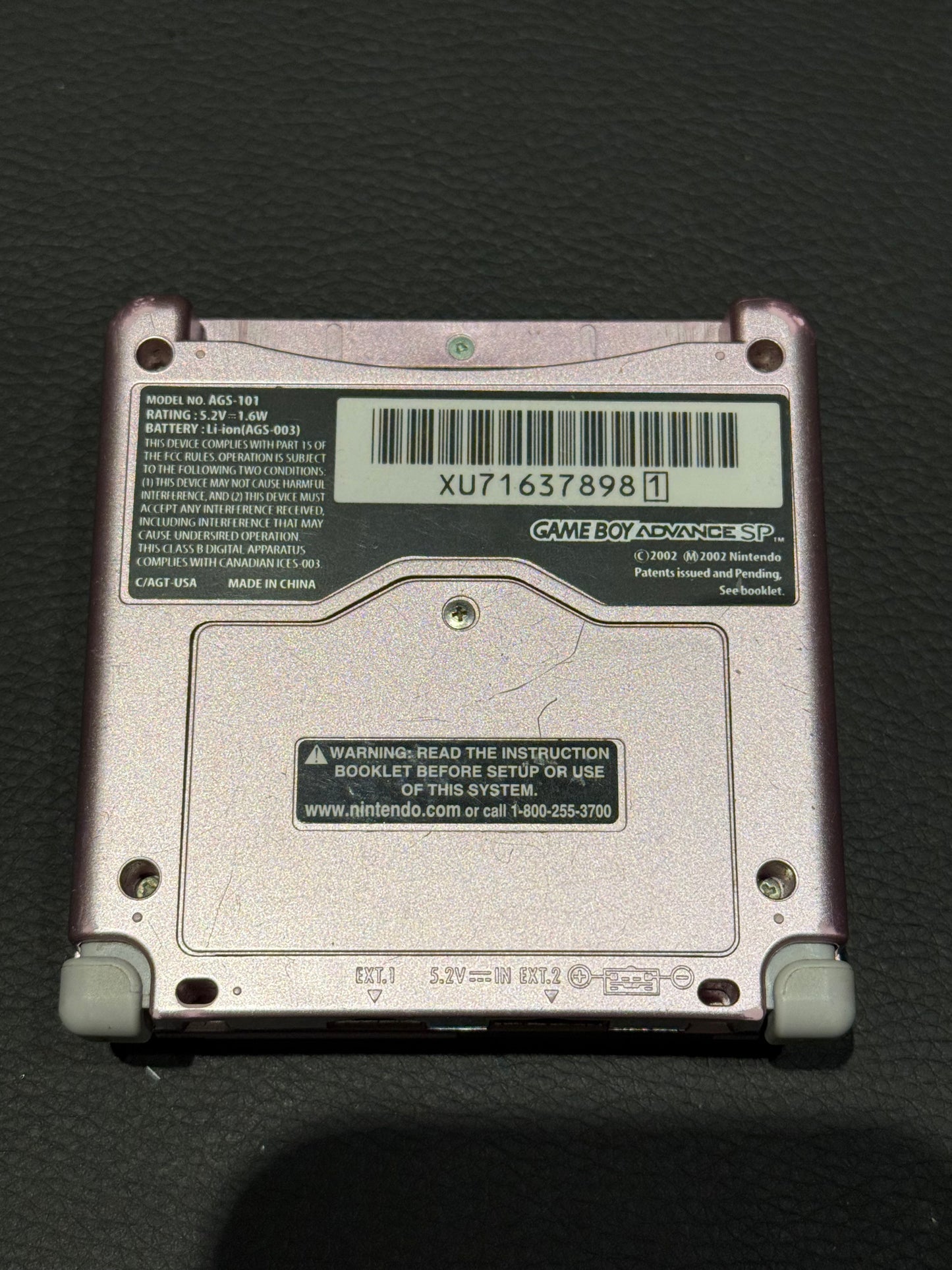 Game Boy Advance SP AGS-101 Pearl Pink